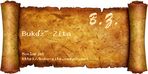 Bukó Zita névjegykártya